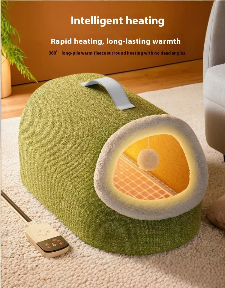 Winter Warm Enclosed Cat Bed