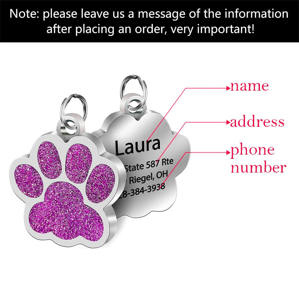 Stainless Steel Bone Pet ID Tag