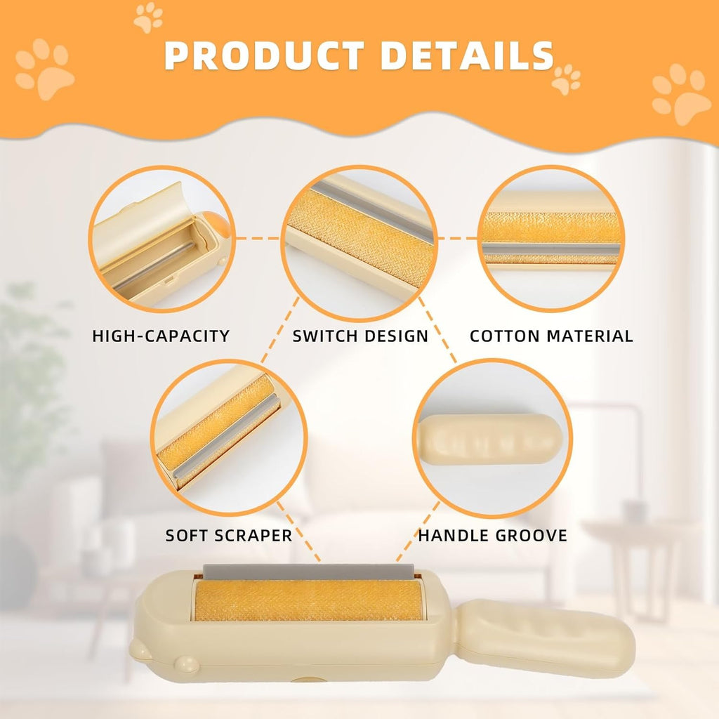 Pet Hair Remover with Self-Cleaning Base