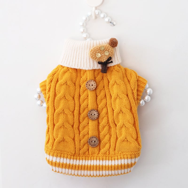 Classic Knitted Pet Sweater Overall for Small Dogs