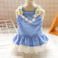 Yellow Plaid Sunflower Bee Skirt for Cats