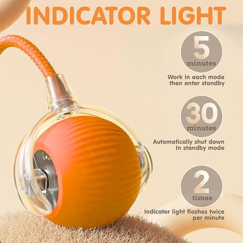 Automatic Interactive Cat Ball Toy with Rechargeable Motion Sensor