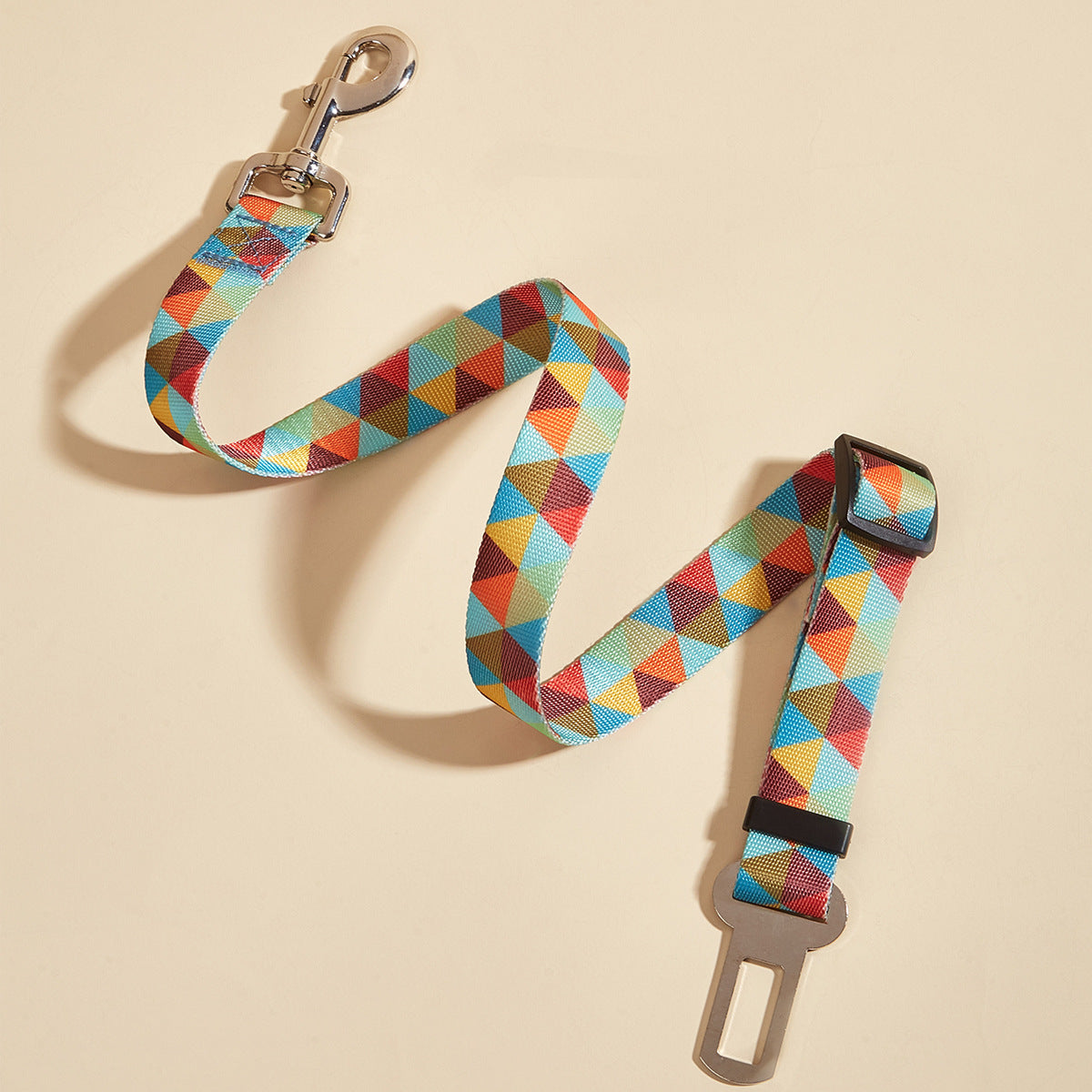 Nylon Dog Car Seat Belt with Hand Holding Rope
