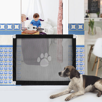 Pet Safety Fence and Isolation Net with Paw Print Design