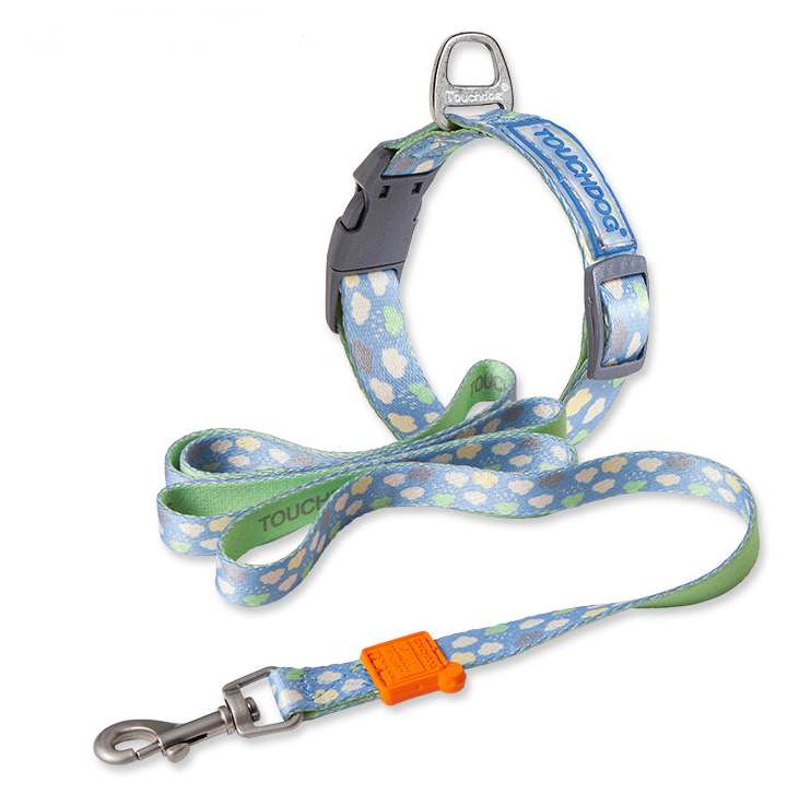 Heat Transfer Printing Dog Leash and Collar Set