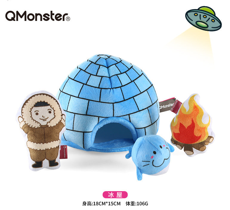 Q-Monster Plush Sound Dog Training Toy for Pets