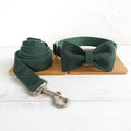 MUTTCO Pet Collar and Bow Traction Set