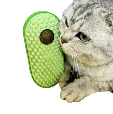 Wall-Mounted Catnip Ball & Groomer