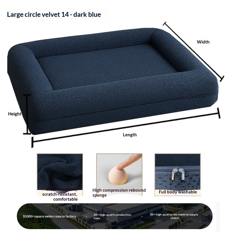 All-season Plush Dog Sofa Bed - Removable & Washable