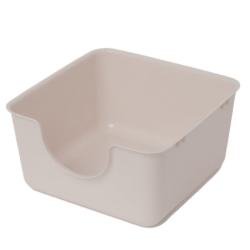 Large Thick Semi-Enclosed Cat Litter Box for Pets