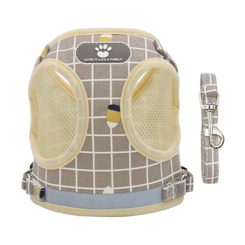 Adjustable Reflective Pet Traction Rope and Collar Set