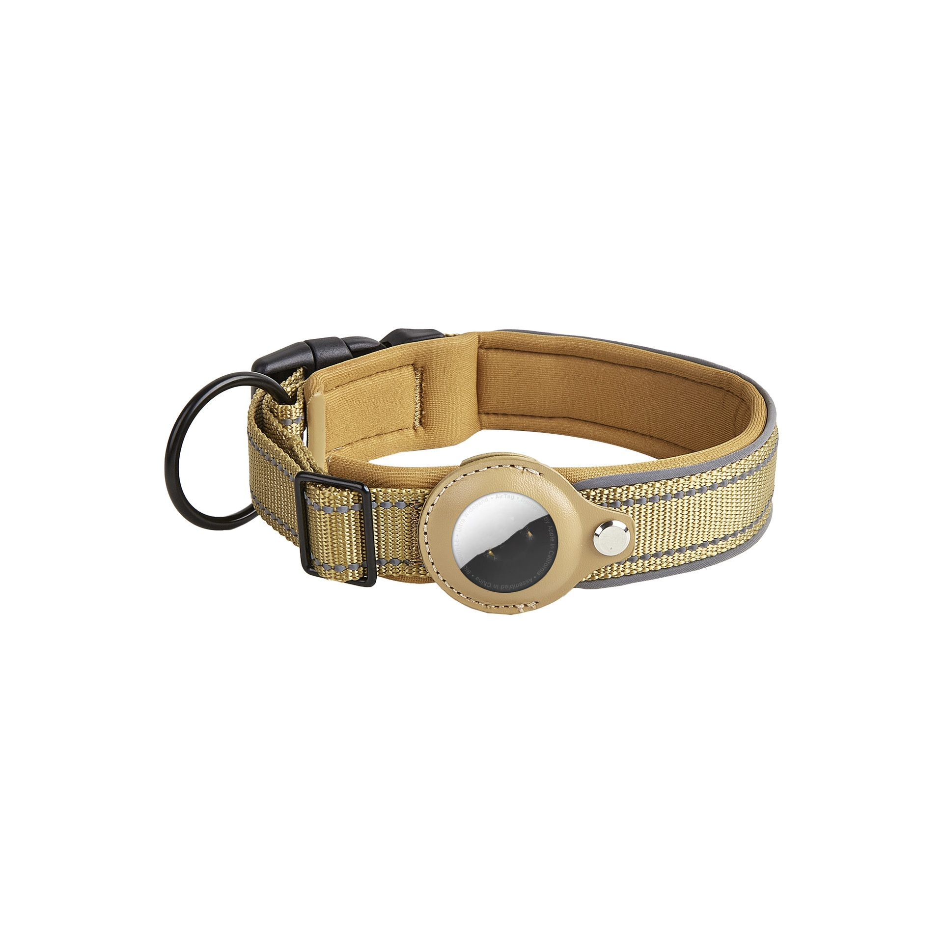 Leather Dog Cat Traction Collar For Airtags Location Tracker