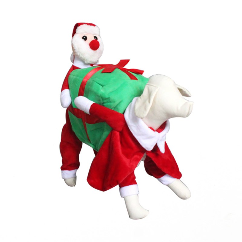 Santa Gift Box Pet Costume for Dogs - Winter Outfit
