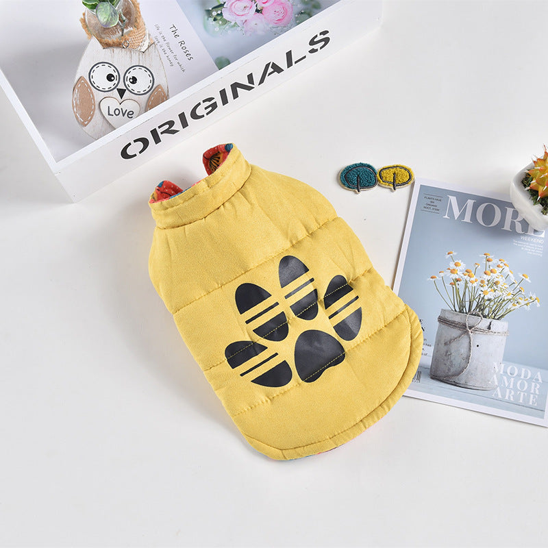 Reversible French Bulldog Down Jacket for Pets