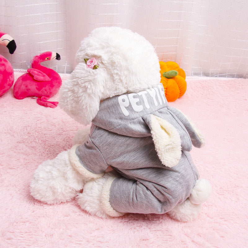 Thick Autumn/Winter Pet Bunny Outfit for Dogs