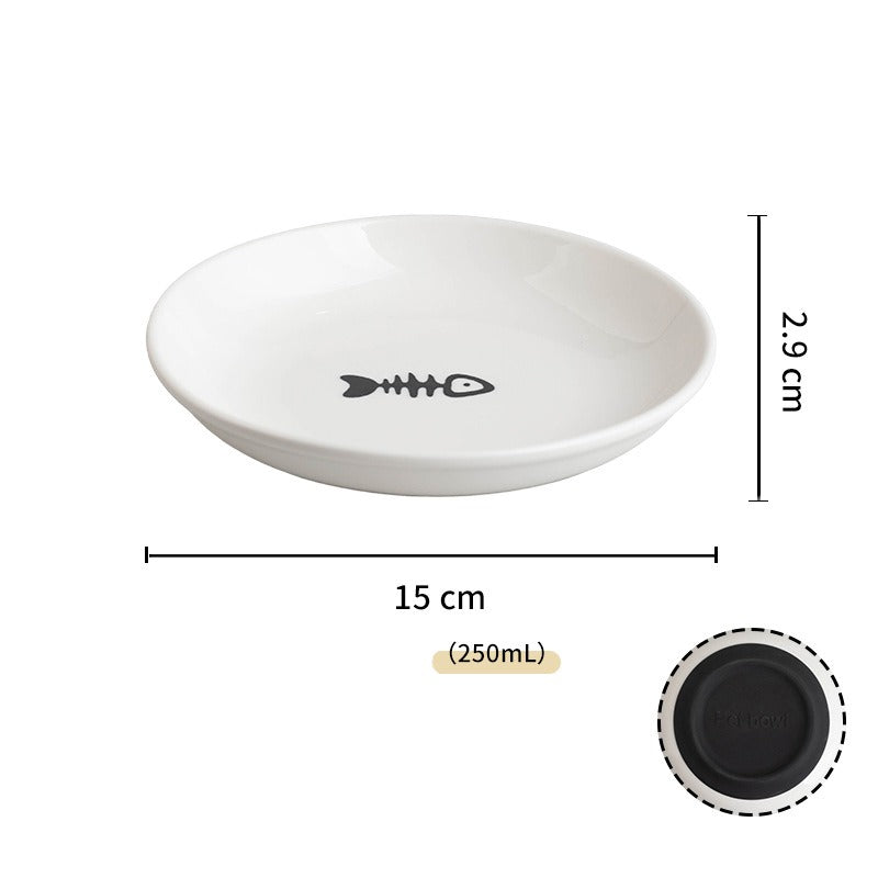 Ceramic Whisker-Friendly Cat Bowl