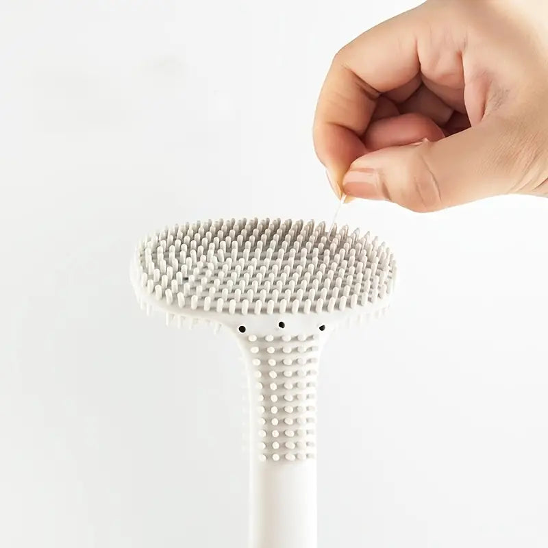 360° Flexible Silicone Toilet Brush with Long Handle