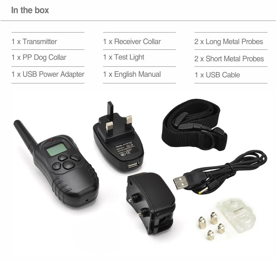 Dog Training Collar with Bark Control and Shock Feature