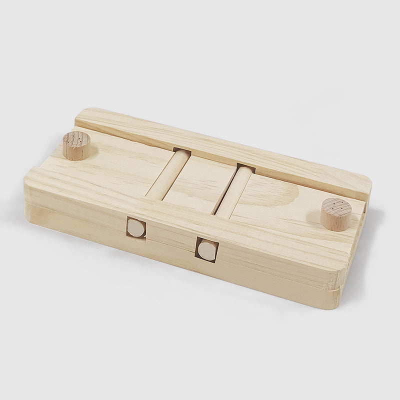 Wooden Foraging Puzzle Toy for Small Animals