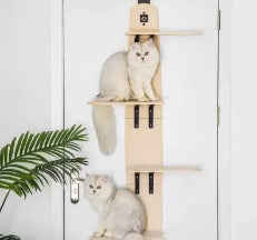 Wooden Wall-mounted Cat Tree