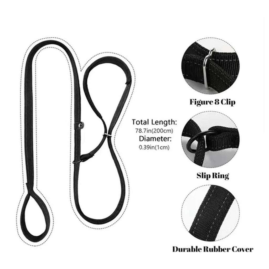 Anti-Bite Muzzle Leash for Dogs with Waste Bag Dispenser