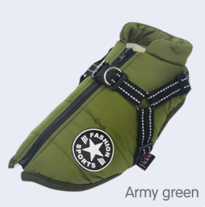 Reflective Thickened Warm Pet Vest for Autumn Winter