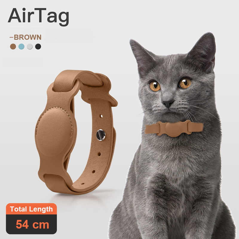 Leather Case for Anti-Lost Pet Collar Chain