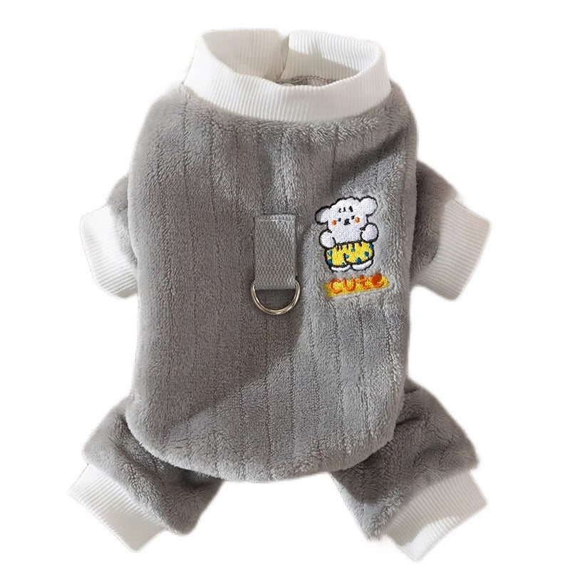 Warm Cartoon Dog Fleece Coat