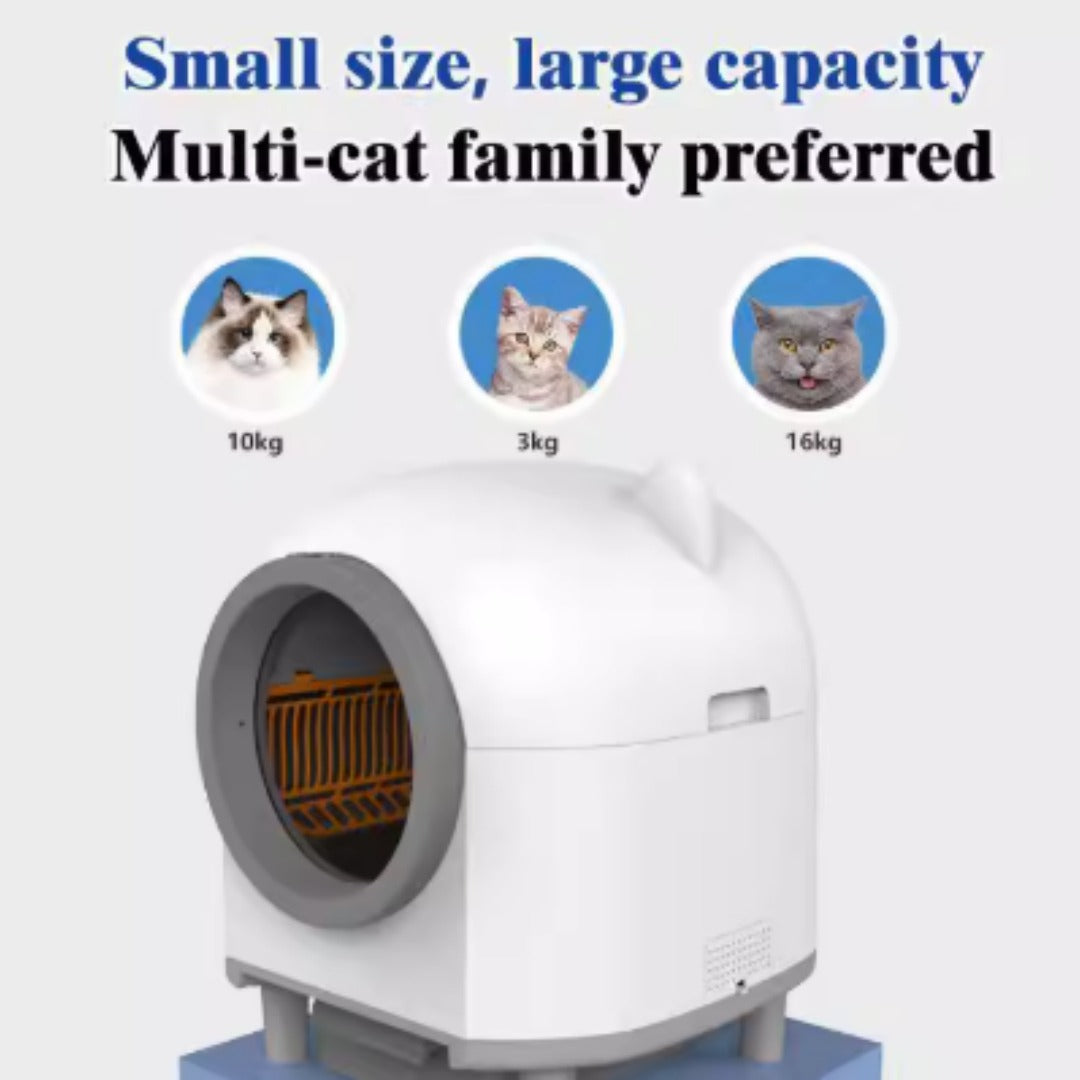 Automatic Enclosed Cat Litter Box with Self-Cleaning