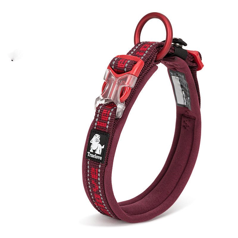 Adjustable Reflective Dog Collar with Soft Diving Fabric
