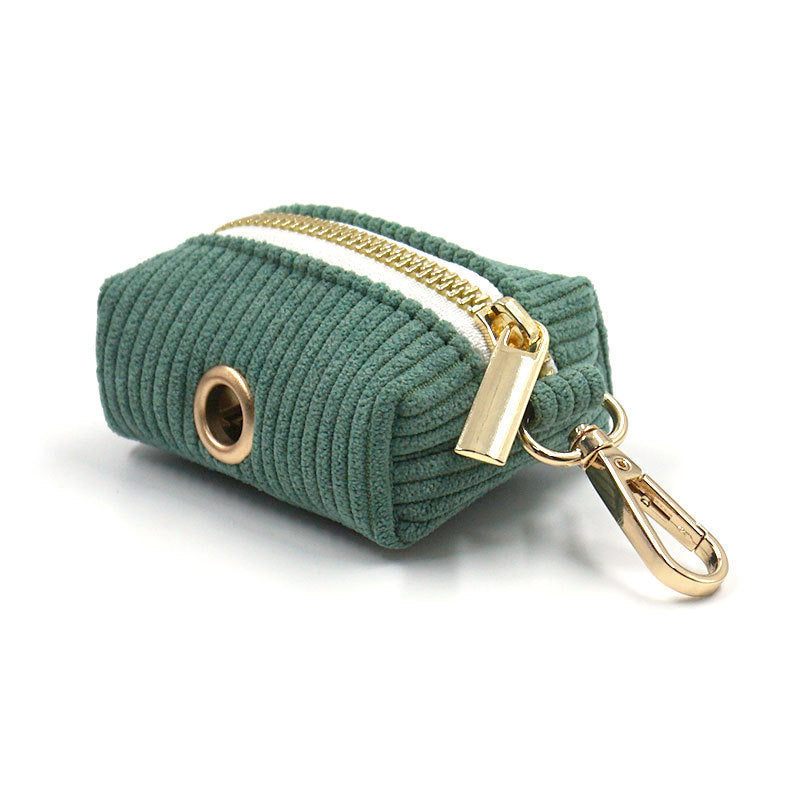 Cute Corduroy Velvet Dog Poop Bag for Outdoors
