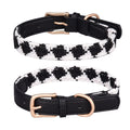 Prismatic Plaid Dog Collar - Soft Woven Design