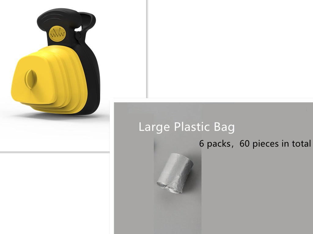 Foldable Dog Poop Scooper with Bag Dispenser