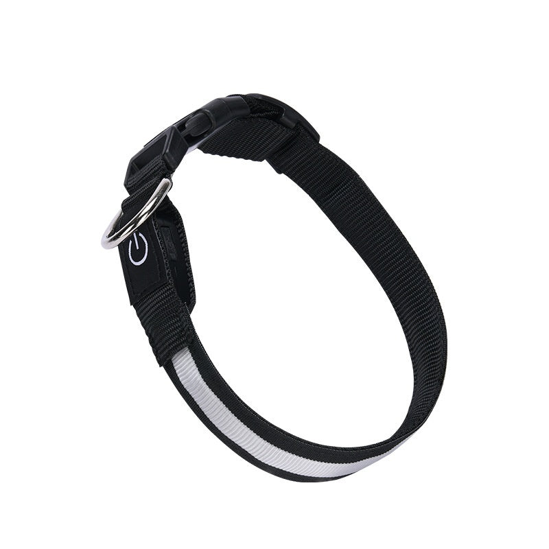 LED Luminous Nylon Fishing Line Collar with USB Charging