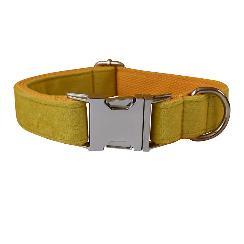 Adjustable Yellow Fleece Collar for Medium to Large Dogs