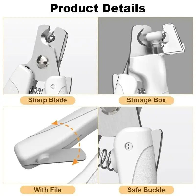 Rechargeable Pet Nail Clippers with LED Light