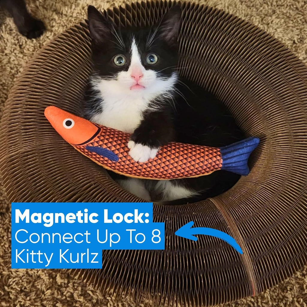 Cat Toy with Bells Accordion Scratching Post
