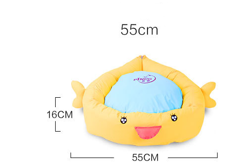 PINCO Teddy Dog Cat Bed - Washable Cartoon Design