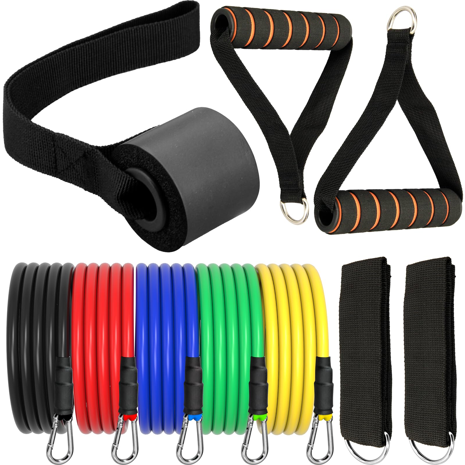 Resistance Bands Set with Handles， Exercise Bands for Home Gym， Resistance Bands for Working Out， Bandas De Resistencia para Hacer Ejercicio， Workout Bands， Exercise Bands Resistance Bands Set ﻿