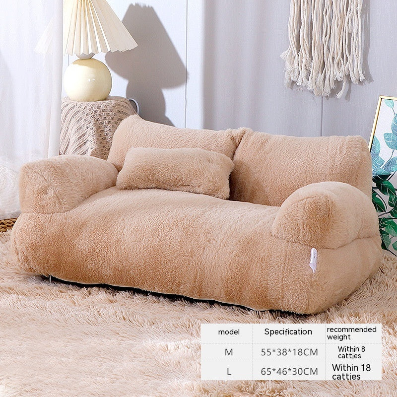 Luxury Warm Plush Cat Bed Sofa