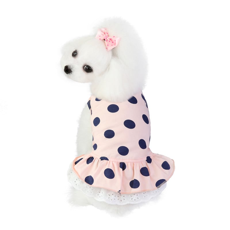 Lace Polka Dot Cute Dog Clothes for Pets