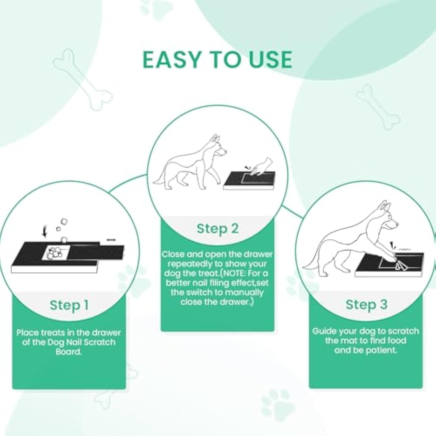 Dog Nail Scratch & Grinder Board with Treat Box