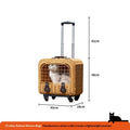Portable Rattan Cat Carrier with Ventilation & Pull Handle