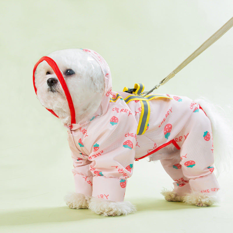 Fruit Printed Waterproof Raincoat for Puppy