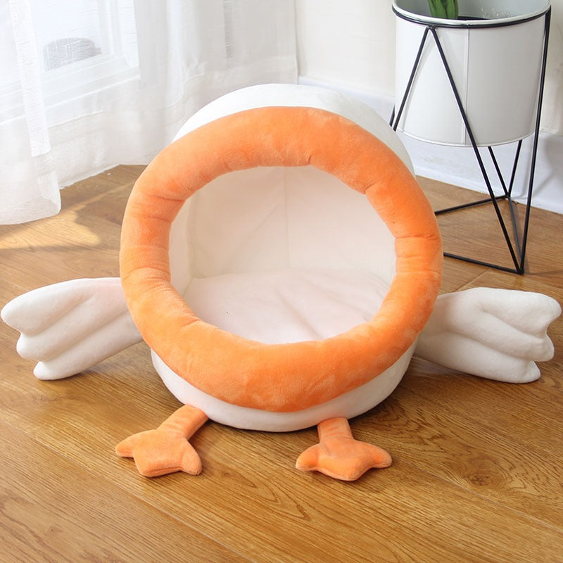 Semi-Enclosed Removable Washable Cat House