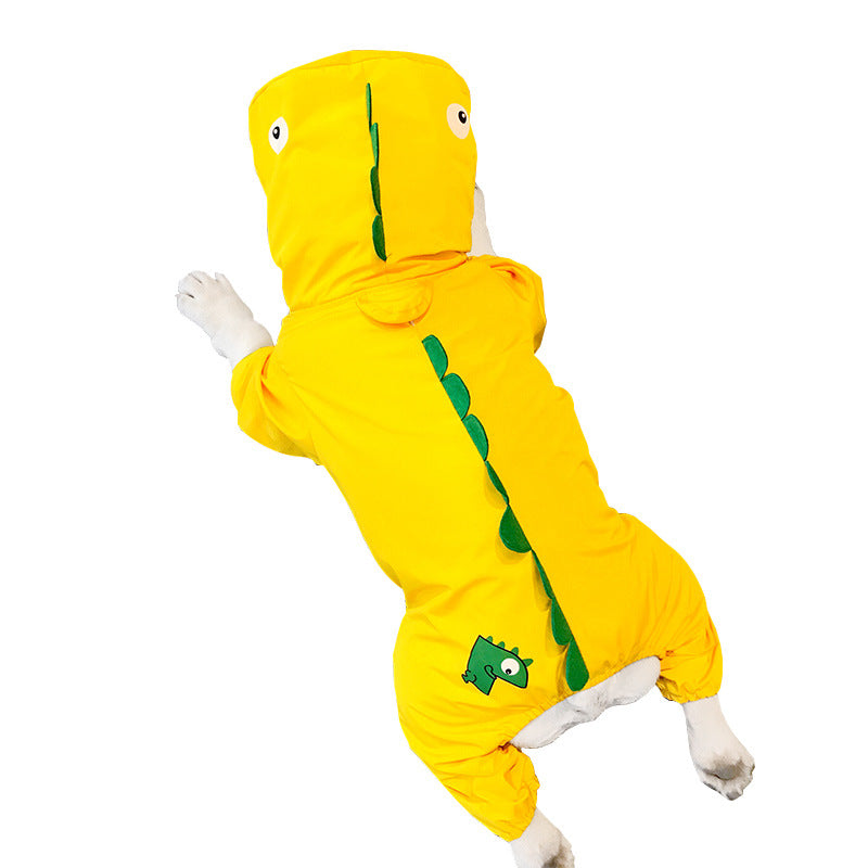 Dog Raincoat Waterproof Cute Dinosaur Costume for Pets