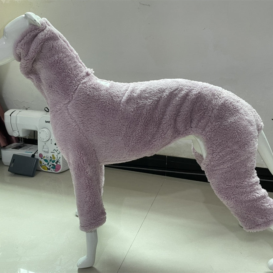 High Collar Reversible Fleece Dog Clothes in Solid Color