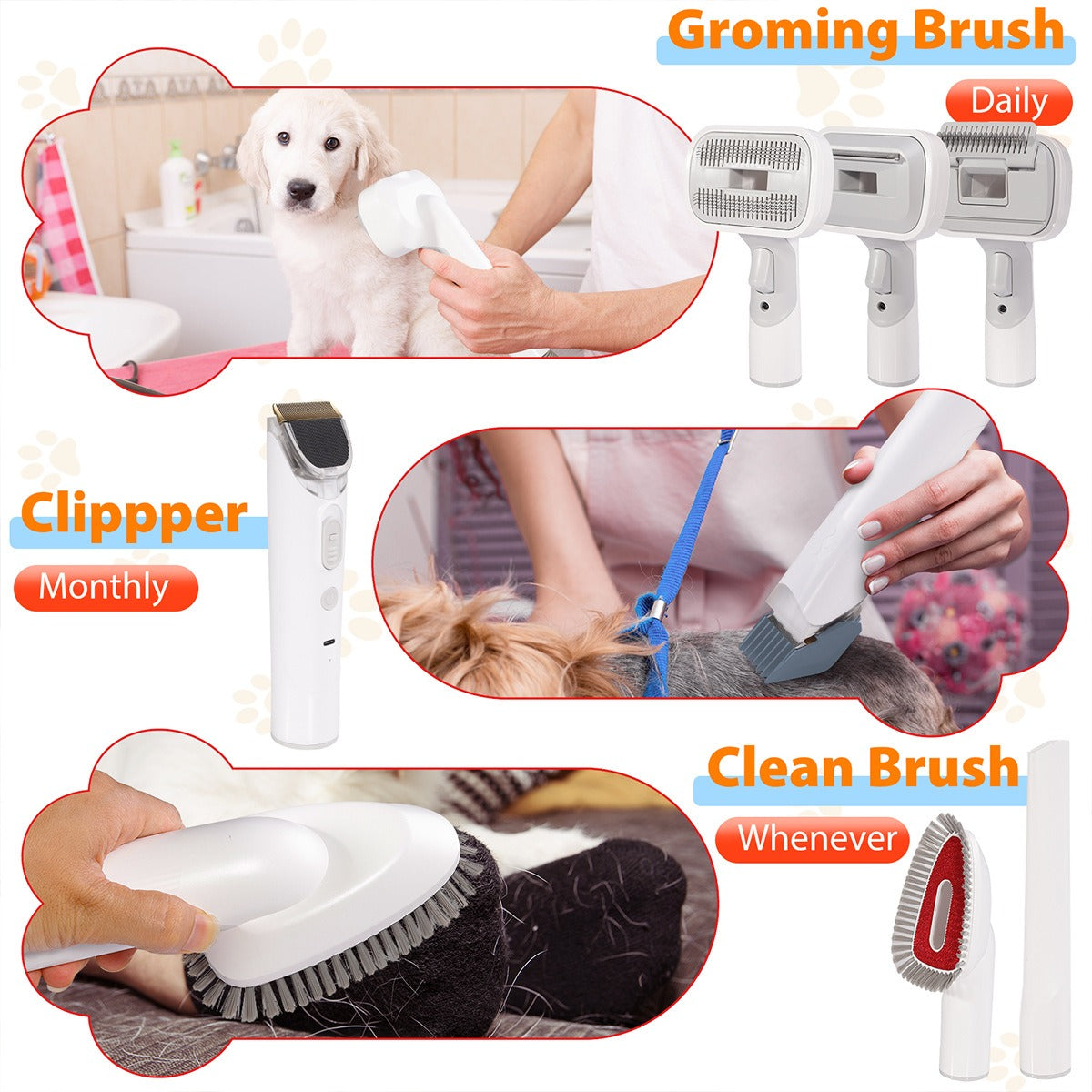 Pet Suction & Scissors Hair Care Machine