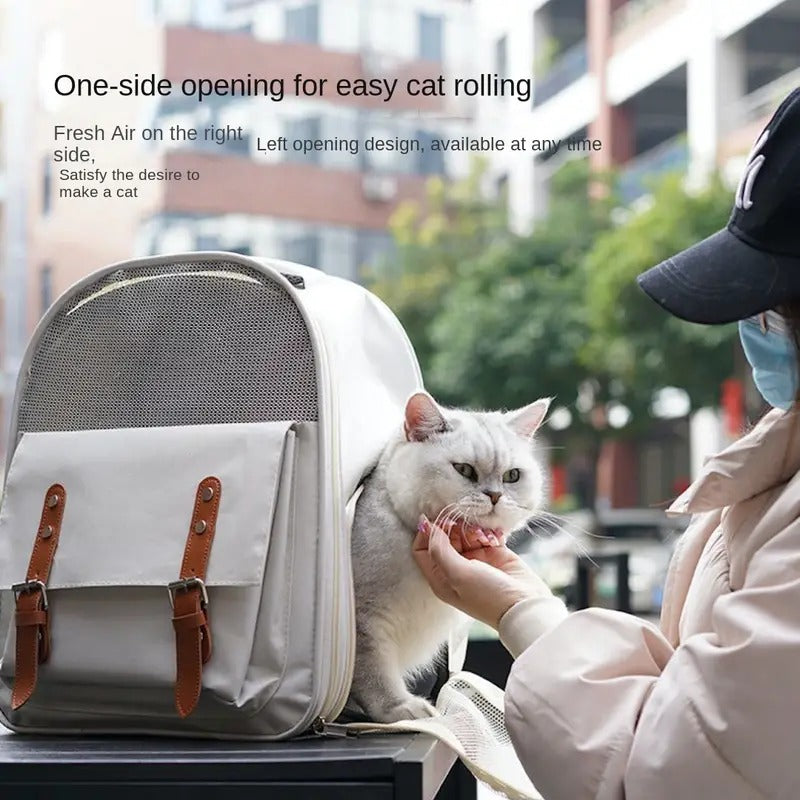 Scratch-Resistant Cat Backpack for Outdoor Use