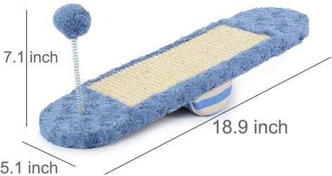 Cat Teeter-Totter Toy with Scratching Board for Kittens